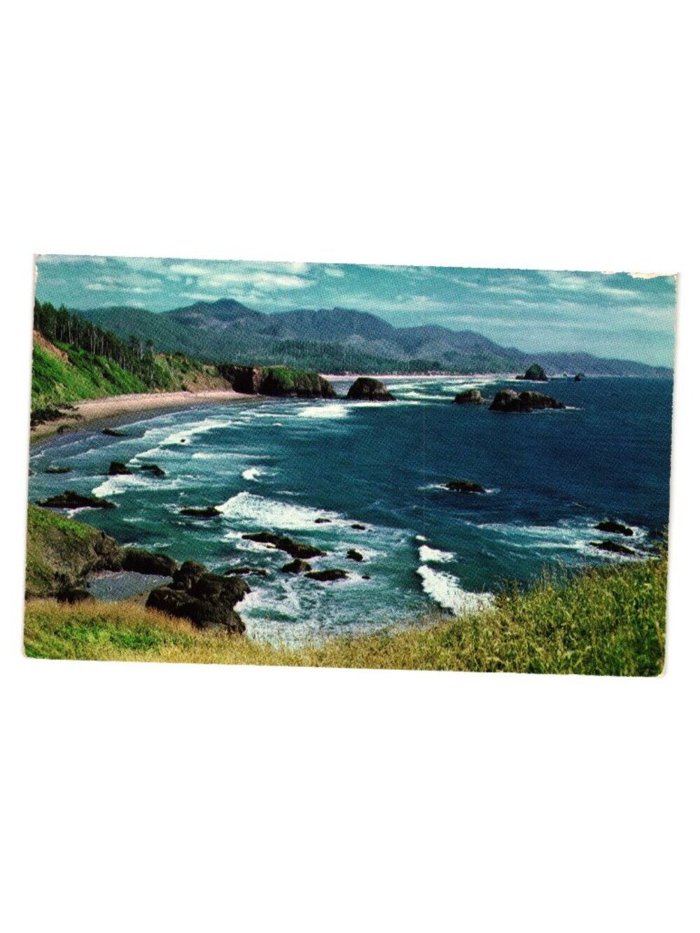 1859 Oregon 1959 Centennial Postcard Flying A Service Oregon Coast Scenic View